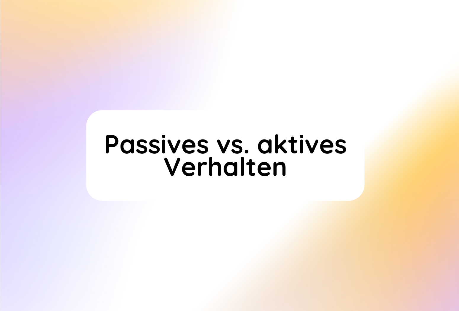 Passives vs. aktives Verhalten – und warum Expositionen meine Angst verändert haben